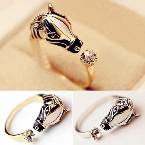 Exquisite Gold Zebra Ring