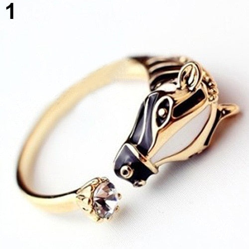 Exquisite Gold Zebra Ring