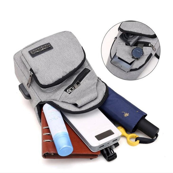 Men Chest Bag with USB Charging