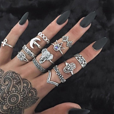 4-13 pcs/Set Bohemian ring set
