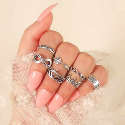 4-13 pcs/Set Bohemian ring set