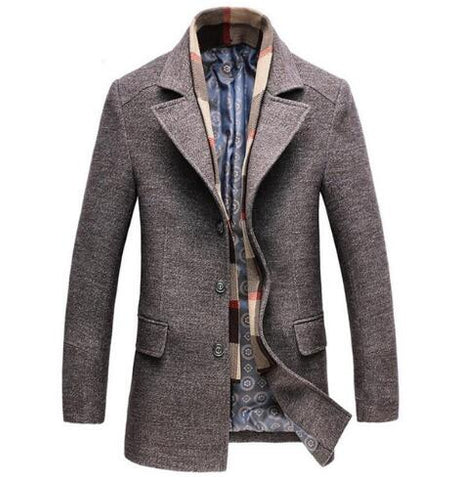 Men's Wool Trench Coat
