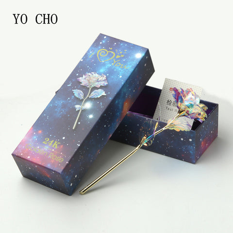 Creative Gift Golden Rainbow Rose