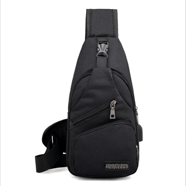 Men Chest Bag with USB Charging