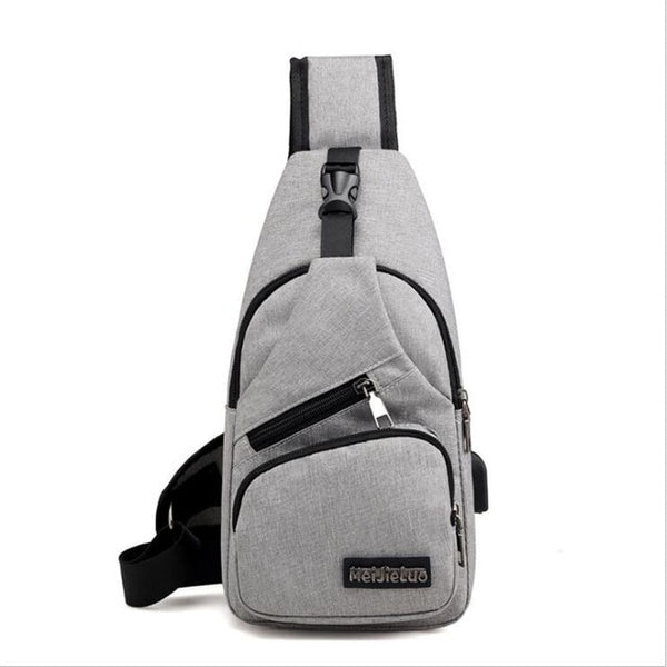 Men Chest Bag with USB Charging